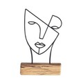 Decoratiune, Mask, 17x30x3.5 cm, Metal, Negru
