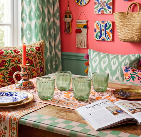 Set pahare, Hermia, 666HAC2118, Sticla, Verde