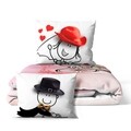 Lenjerie de pat dubla King Size, 4 piese, The Club Cotton, Hummy, bumbac ranforce, 145 TC, multicolor