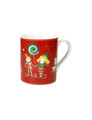 Set 2 cani, Elfomagia Red Green, Brandani, 8x9.5 cm, portelan New Bone China
