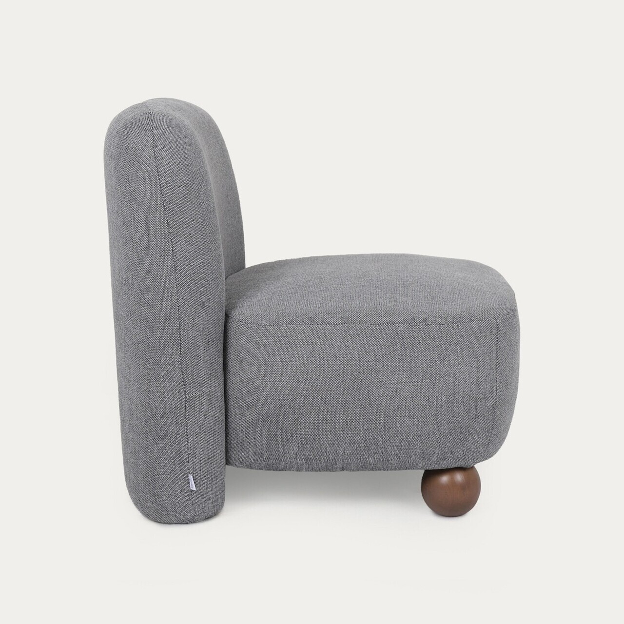 Fotoliu Norello, Homla, 77x66x77 cm, MDF/poliester, gri/maro — imaginea 4