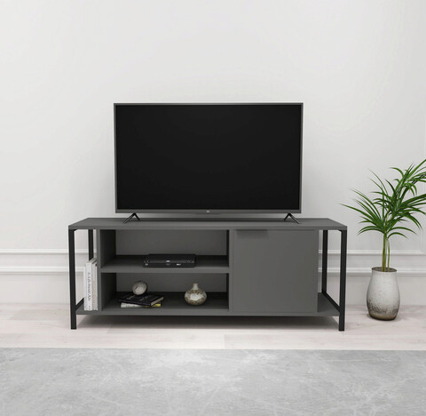 Comoda tv, kalune design, bond, 120x54x30 cm, antracit / negru