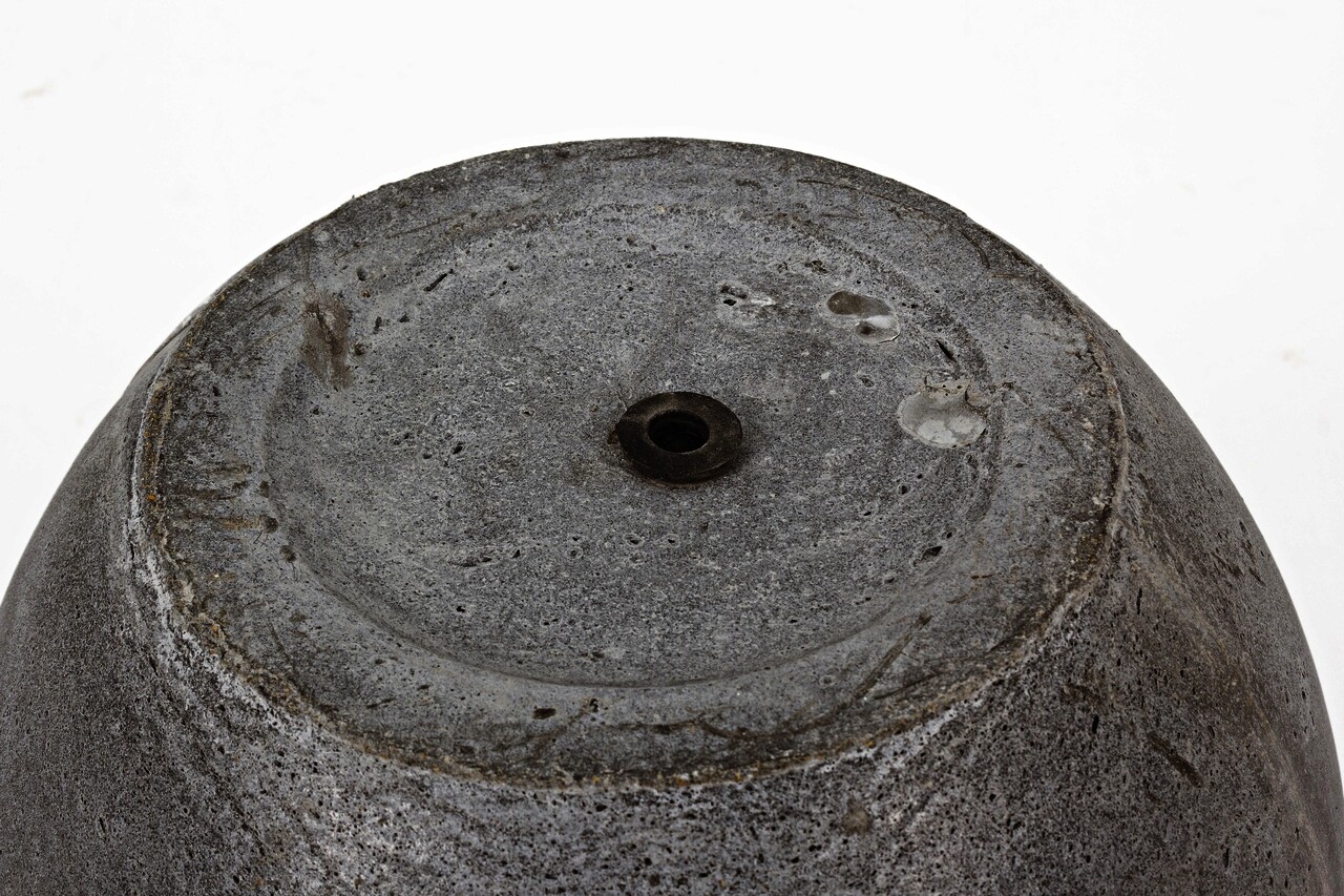 Set 2 ghivece pentru exterior Grey Spheric, Bizzotto, Ø50 x 40 cm, fibra de sticla si argila, gri