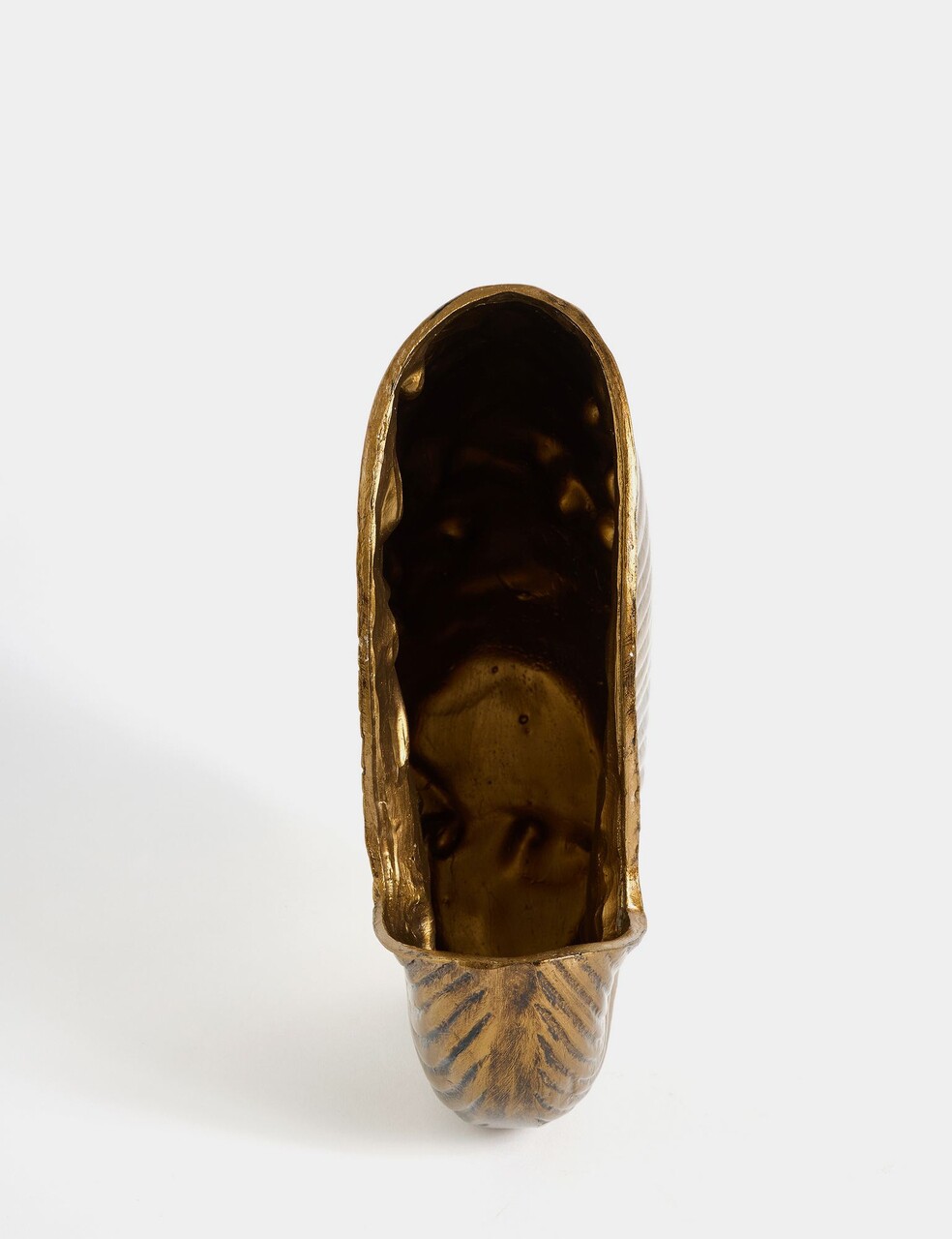 Decoratiune, Oyster, 9x23x28 cm, Poliester, Aur antic - view 5