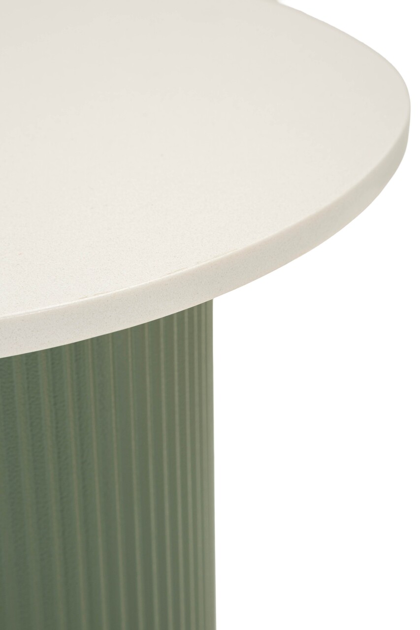 Masuta de cafea, Mauro Ferretti, Frankfurt, 40x42x45 cm, metal/MDF/marmura artificiala, verde/alb - view 5
