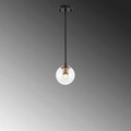 Lustra, Fulgor, 942FLG1156, Metal, Negru/Maro antic