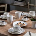 Set 6 cesti de ceai cu farfurie Victoria, Tognana Porcellane, 200 ml, ceramica, alb