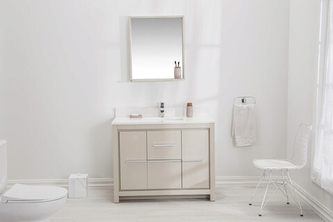 Set mobilier de baie (2 piese), jussara, superior 42, bej