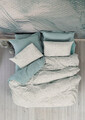 Lenjerie de pat dubla King (FR), Drops - Mint, Cotton Box, Bumbac Ranforce