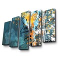 Set 5 tablouri decorative, 5PATK-214, Canvas, 19 x 70 cm, Multicolor