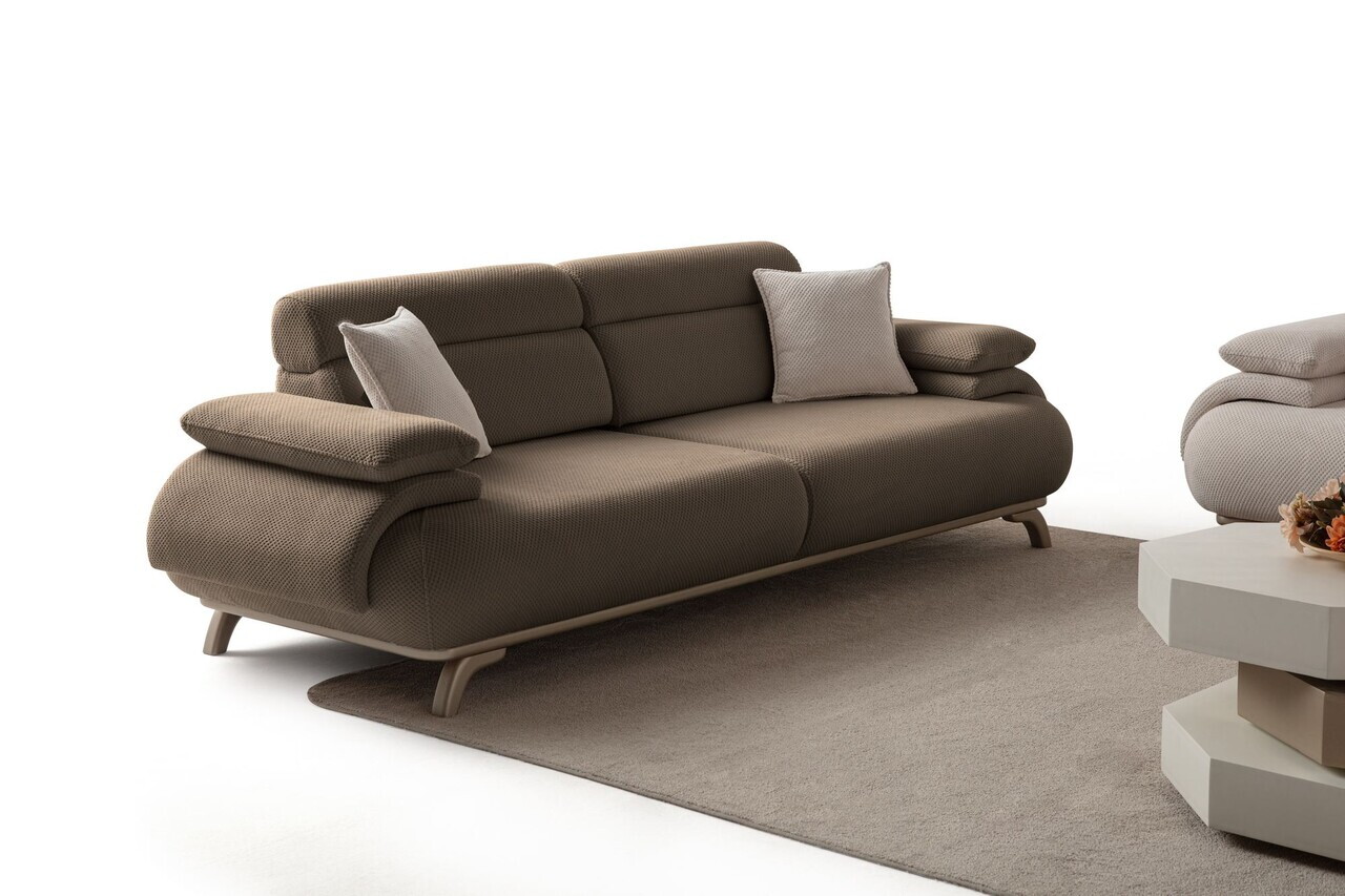 Canapea 3 locuri, Atelier del Sofa, 752EST1143, Lemn de carpen/PAL melaminat, Pământ - view 7