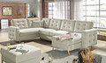 Coltar extensibil reversibil 5 locuri ELTAP, AsdU-09, Asgard, 326x202x93 cm, lemn/poliester, bej deschis
