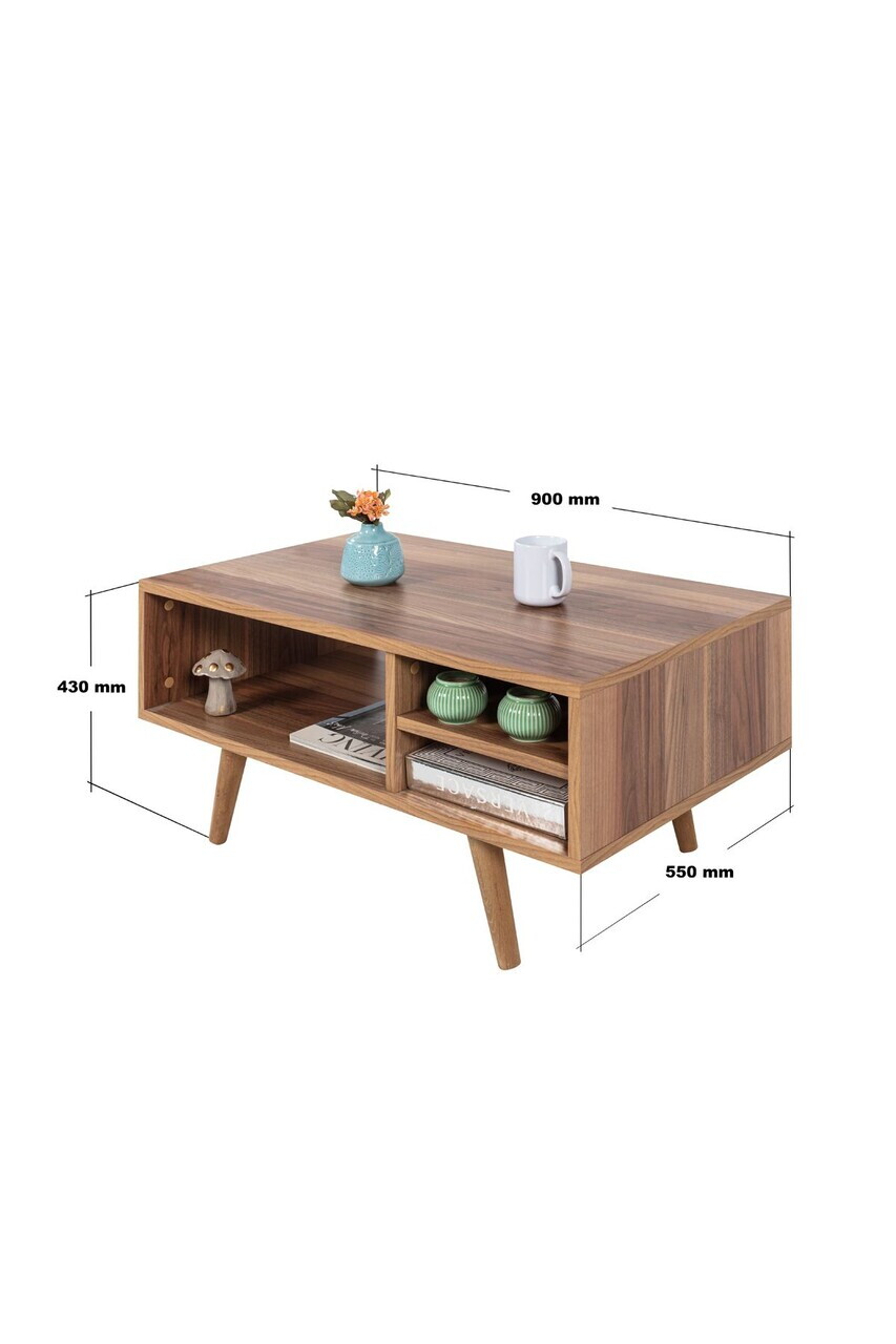 Masuta de cafea, Hanah Home, Venüs 2037, 90x43x55 cm, PAL, Maro — imaginea 3