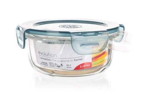 Caserola Evolution, Bormioli, Ø14×6.5 cm, sticla/plastic Bormioli