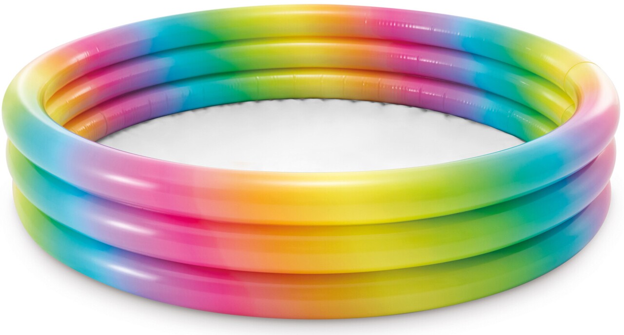 Piscina gonflabila rotunda pentru copii Rainbow, 147x33 cm, 150 L, polivinil, multicolor - 1 | YEO