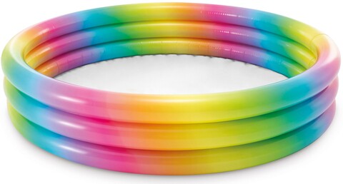 Piscina gonflabila rotunda pentru copii Rainbow, 147x33 cm, 150 L, polivinil, multicolor