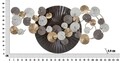 Decoratiune de perete 3D Dity, 120x57.8 cm, fier, multicolor