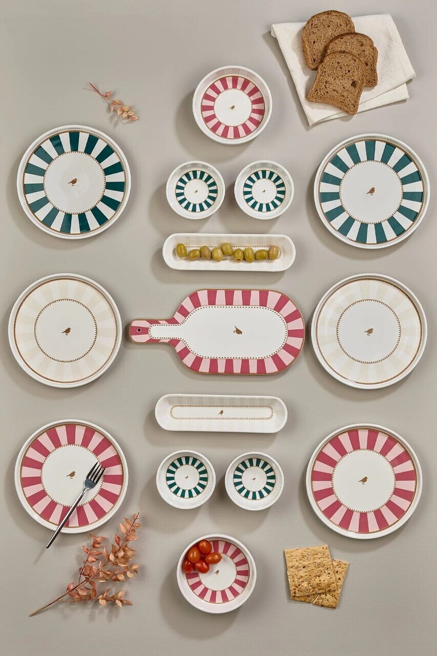 Set de mic dejun Hermia 430KSV1395 CERAMICĂ Bol: 135 x 135 cm (2 bucăți) Multicolor