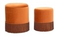 Set 2 taburete Lines, Mauro Ferretti, lemn de pin/fier/poliester, ruginiu