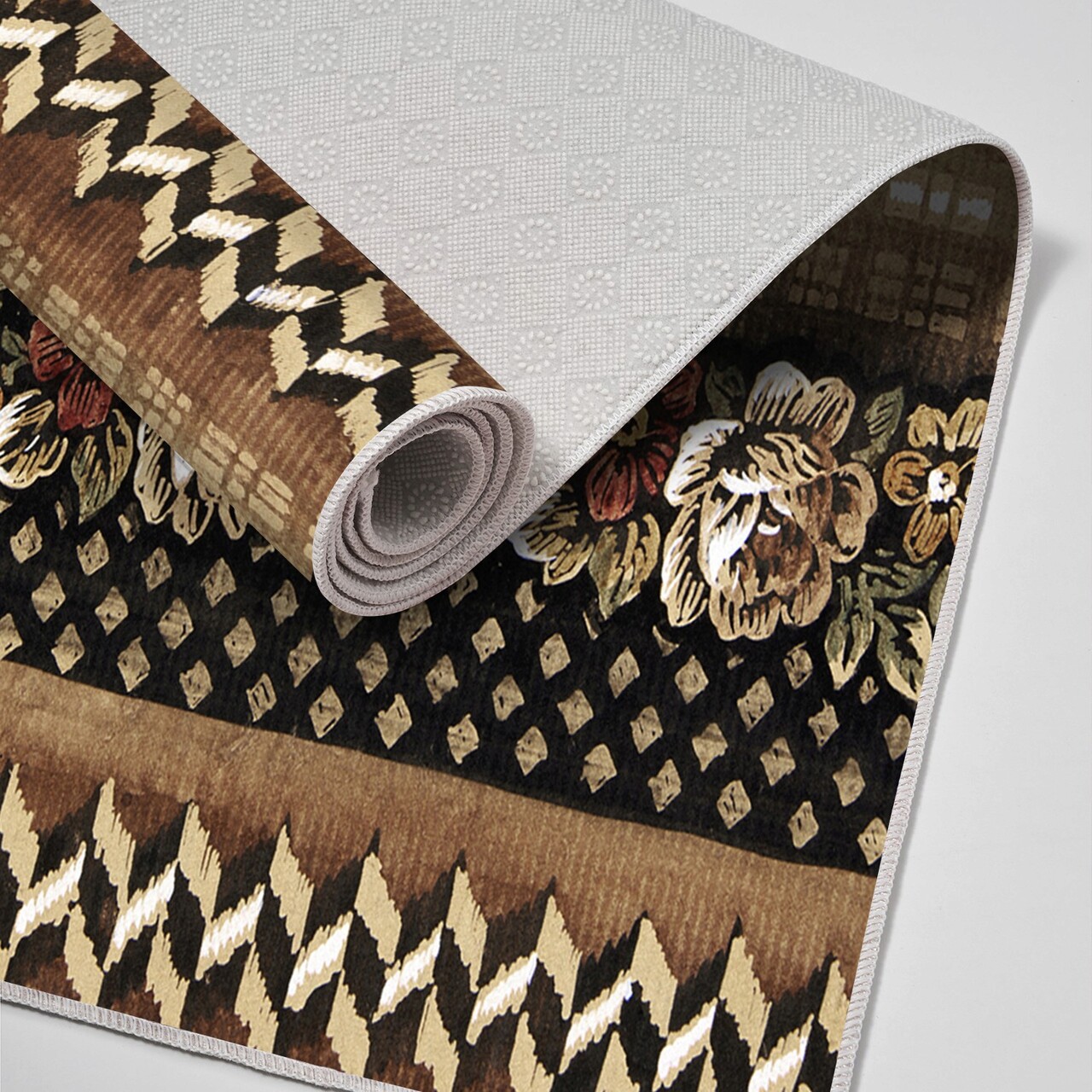 Covor, Mu127, 80x150 cm, Poliamida, Cafeniu