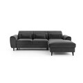 Coltar extensibil dreapta 4 locuri ELTAP, Foble, 267x196x100 cm, lemn/poliester, gri inchis