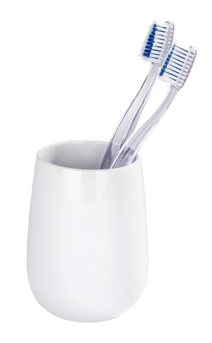 Suport pentru periute si pasta de dinti, Wenko, Malta, 8 x 11 cm, ceramica, alb mezoni.ro imagine 2022 by aka-home.ro