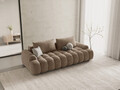 Canapea extensibila 4 locuri, Linz, Cosmopolitan Design, 250x100x84 cm, catifea, bej inchis