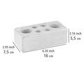 Suport periute de dinti, Wenko, Villena, 16 x 5.5 x 7.5 cm, ciment, gri