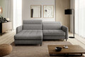 Coltar extensibil stanga 3 locuri ELTAP, LT-04RAQ, Gomsi, 228x165x100 cm, lemn/poliester, gri inchis