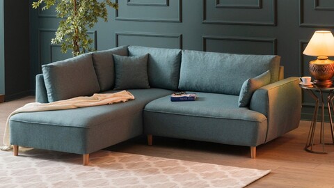 Coltar, balcab home, 825blc1377, lemn de fag, turcoaz