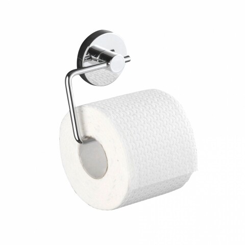 Suport pentru hartie igienica WENKO Vacuum-Loc®, fara gaurire si insurubare, 13.5 x 16 x 17.5 cm, otel, argintiu