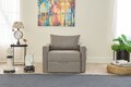 Canapea extensibilă cu 1 loc, Balcab Home, 825BLC4734, Cadru: 100% LEMN DE BRAD, Maro