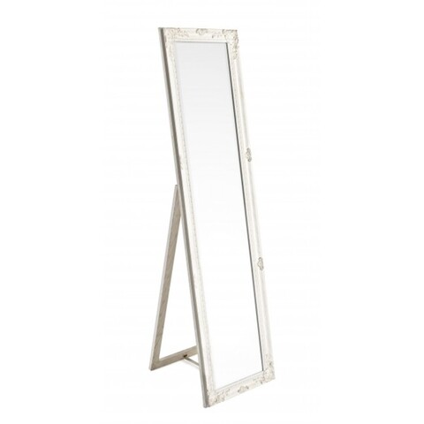 Oglinda de podea, Miro, Bizzotto, 40×160 cm, lemn de paulownia, alb Bizzotto