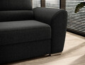Coltar extensibil stanga 3 locuri ELTAP, LT-04FL, Siber, 270x186x93 cm, lemn/poliester, gri inchis