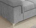 Coltar extensibil stanga 4 locuri ELTAP, LT-04RAQ, Eridano, 275x202x88 cm, lemn/poliester, gri deschis