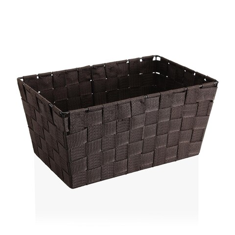 Cos de depozitare large, versa, 30 x 20 x 15 cm, textil, maro