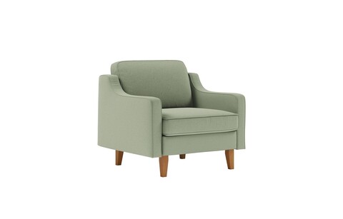 Fotoliu, Atelier del Sofa, 918CMF1107, Cadru: 100% OȚEL, Verde marin / Nuc