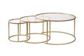 Set masuta de cafea, Nordure, Aurum, Auriu / Transparent
