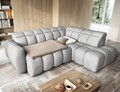 Coltar extensibil dreapta 4 locuri ELTAP, RT-04SO, Falconn, 258x208x107 cm, lemn/poliester, gri