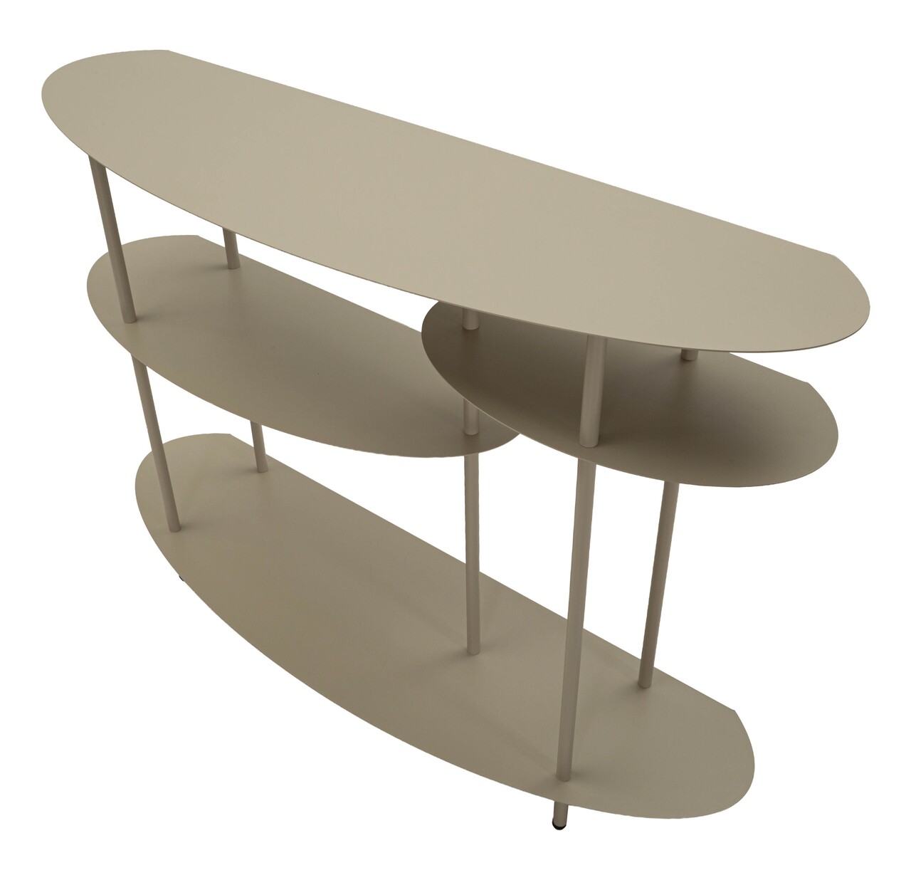 Consola, Mauro Ferretti, Saturn Plus, 118x34x82 cm, metal, gri dove - imagine 5