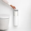 Suport role rezerva hartie igienica, Brabantia, MindSet, 15.1x13.7x30 cm, otel, Alb
