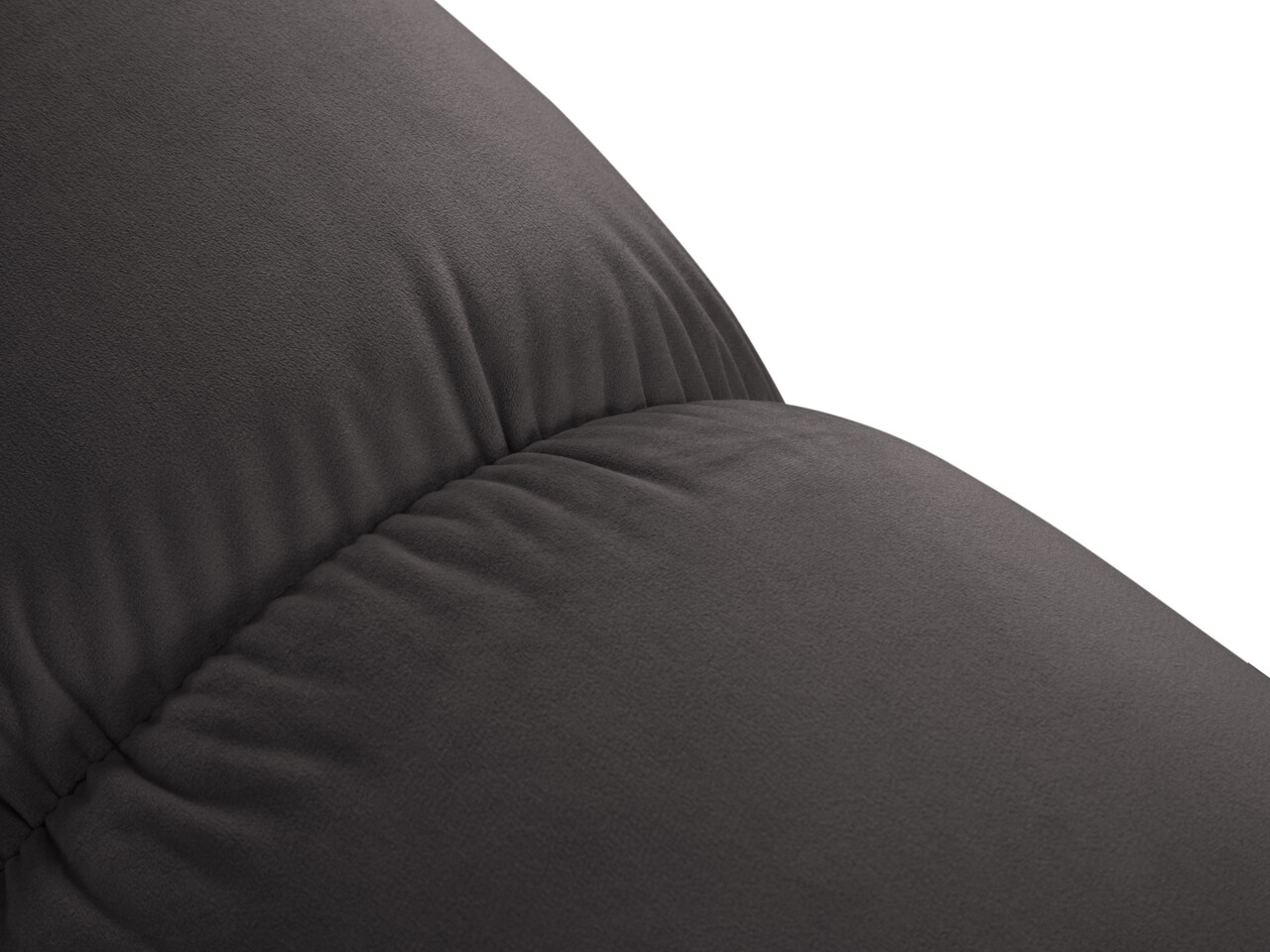 Taburet, Bellis, Micadoni Home, BL, 94x94x43 cm, catifea, gri inchis - view 2