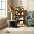Casă pentru pisici, Paws & Whiskers, Lotti, MATERIAL TEXTIL WELSOFT, Antracit
