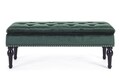 Bancheta Bernard, Bizzotto, cu spatiu de depozitare, 108.5x43x45 cm, catifea, verde inchis