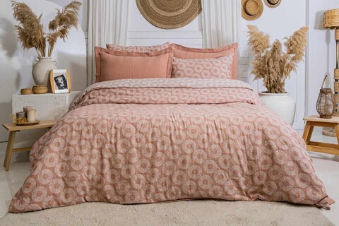 Lenjerie de pat dubla, L'essentiel Maison, Oswin, Caramiziu