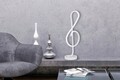 Lampa de masa, Curlux, 509CRL1110, Aluminiu, Alb