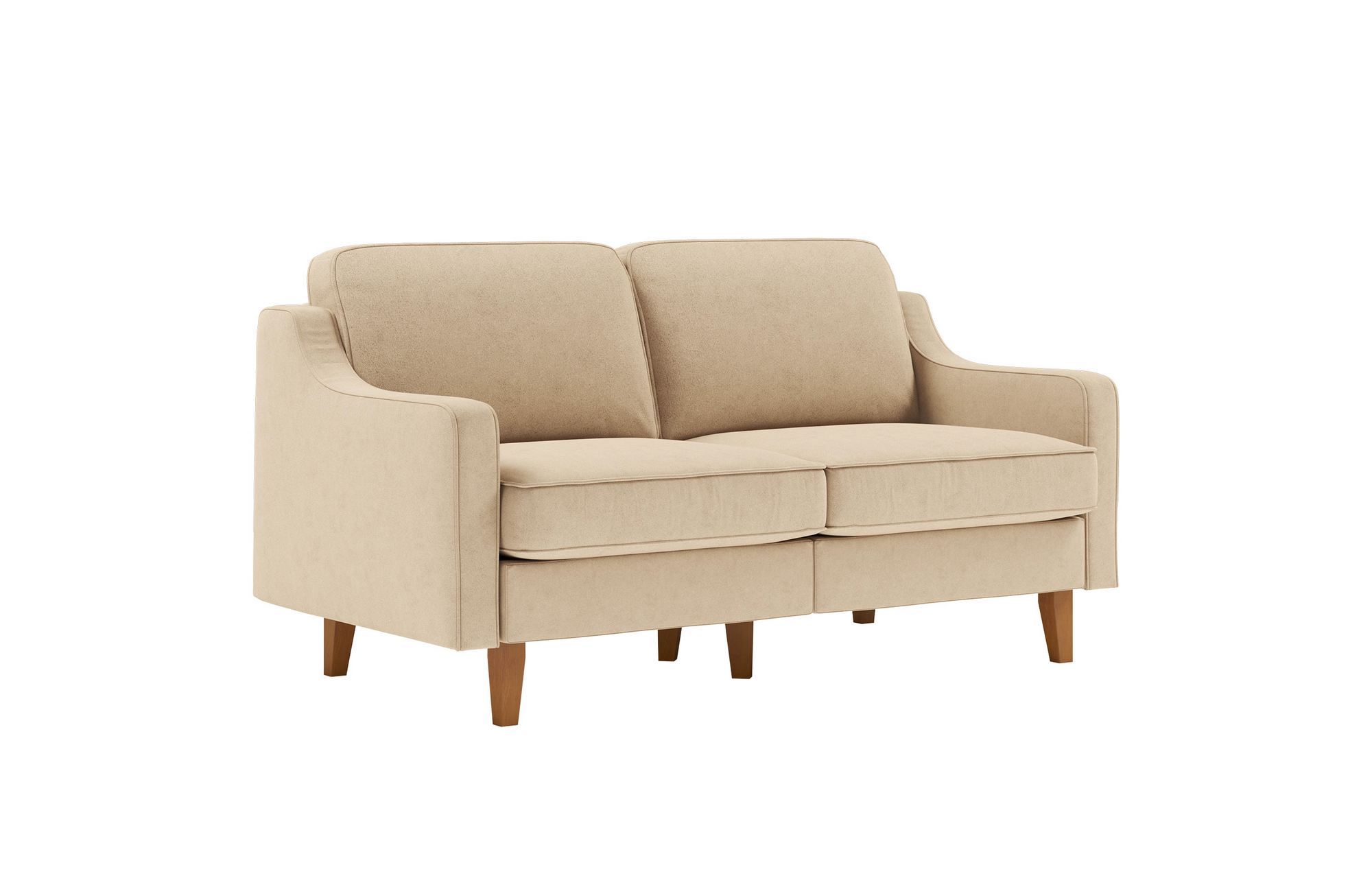 Canapea 2 locuri, Atelier del Sofa, 918CMF1135, Cadru: 100% OȚEL, Nisip / Nuc