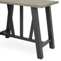 Masa bar pentru gradina/terasa, Tonic, L.130 l.75/95 H.100 cm, negru