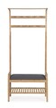 Cuier cu pantofar Phillp, Bizzotto, 73x34x171 cm, bambus, natural/gri