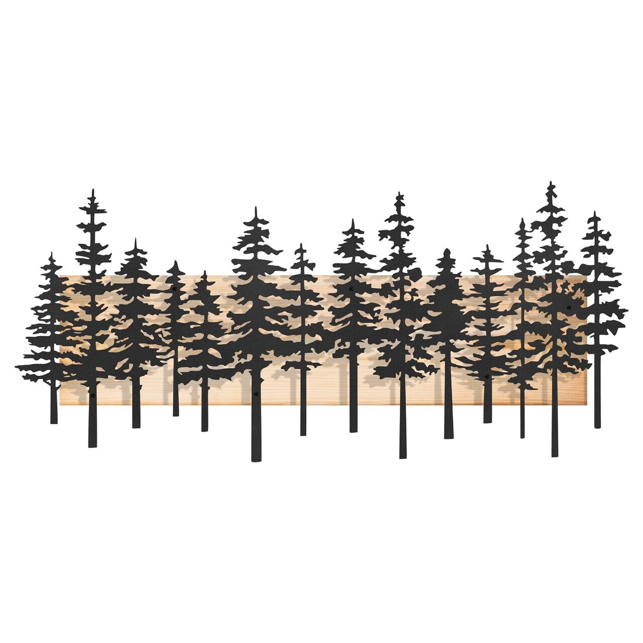 Decoratiune de perete, Nordic Pine, Cadru: Lemn (Grosime: 2 cm), Natural/Negru — imaginea 7